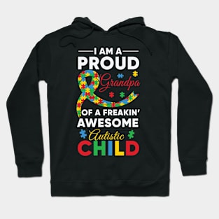 Proud Grandpa Autism Awareness Gift for Birthday, Mother's Day, Thanksgiving, Christmas Hoodie